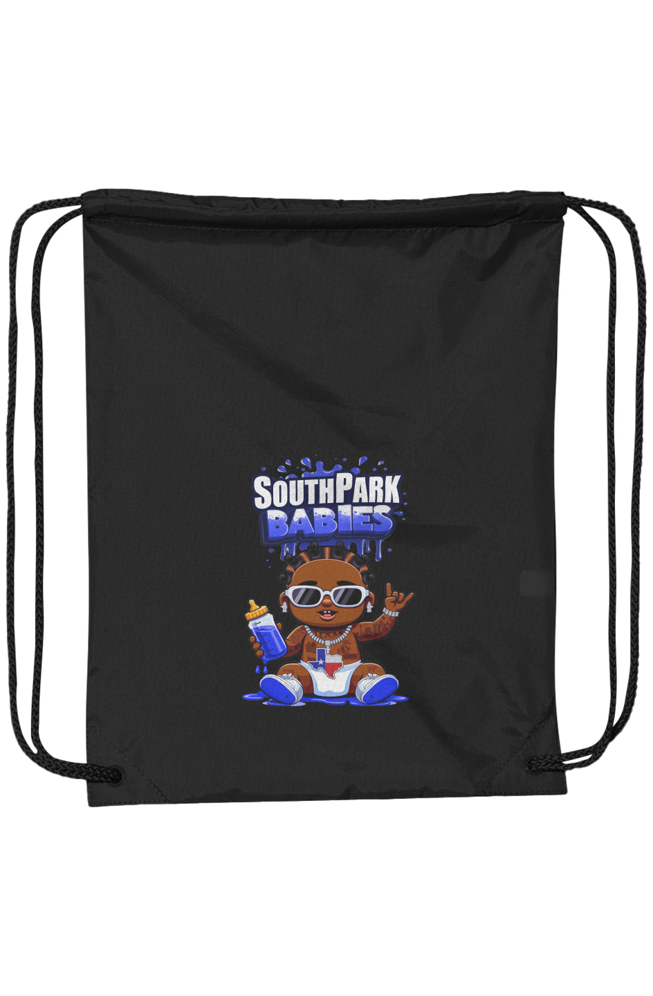 Southpark Babies Blue Drawstring Pack with DUROcor